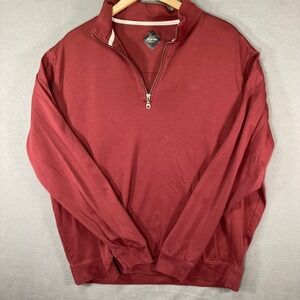 The Shirt Box 2XL Pullover 1/4‎ Zip Long Sleeve Casual Top Mens Red